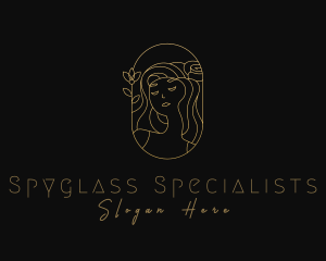 Woman Flower Spa logo design