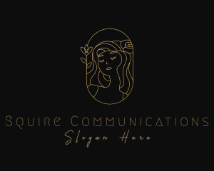 Woman Flower Spa logo design