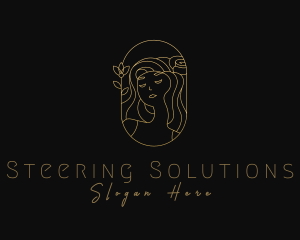 Woman Flower Spa logo design