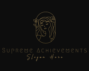 Woman Flower Spa logo design