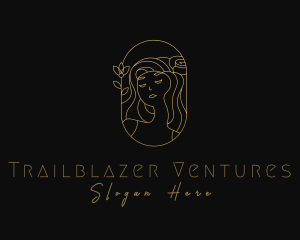 Woman Flower Spa logo design