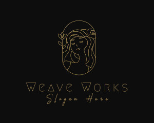 Woman Flower Spa logo design