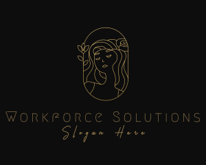 Woman Flower Spa logo design