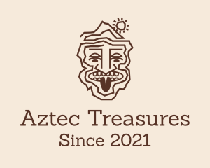 Aztec Mountain Face logo design