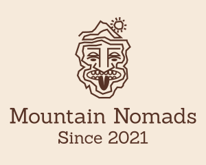 Aztec Mountain Face logo design