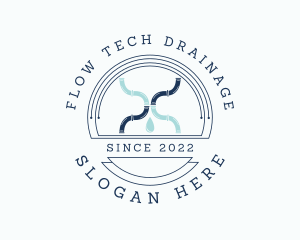 Droplet Drainage Pipe logo design