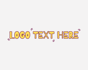 Playful Cartoon Text logo
