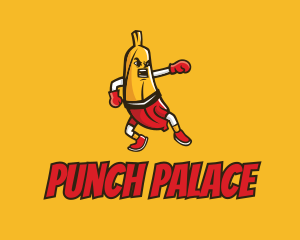 Boxing Banana Cartoon logo