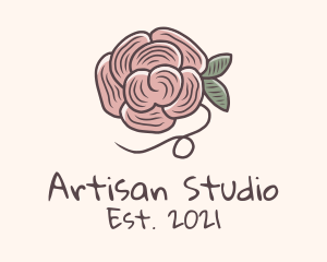 Flower Yarn Knitwork logo design