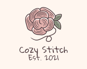 Flower Yarn Knitwork logo design