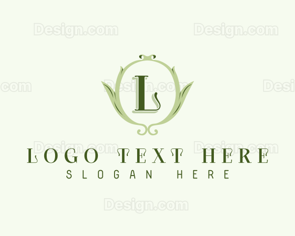 Luxury Botanical Crest Logo