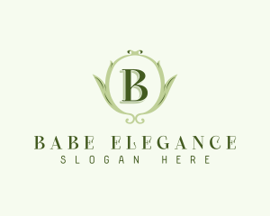 Luxury Botanical Crest logo design