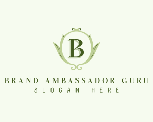 Luxury Botanical Crest logo design