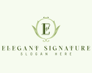 Luxury Botanical Crest logo design