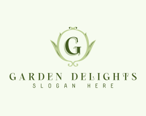 Luxury Botanical Crest logo design