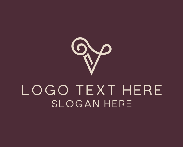 Elegant Letter V  logo