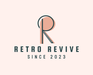 Retro Marketing Business Letter R logo design