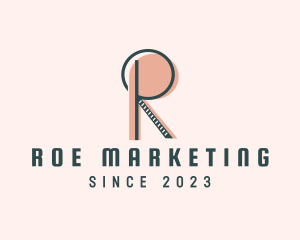 Retro Marketing Business Letter R logo design