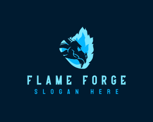 Flame Dragon Beast logo design