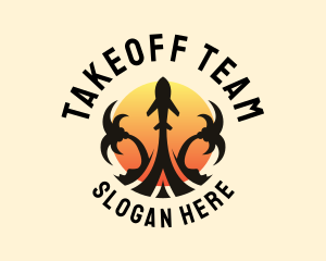 Tropical Beach Plane Travel logo