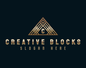 Luxury Pyramid Triangle logo design