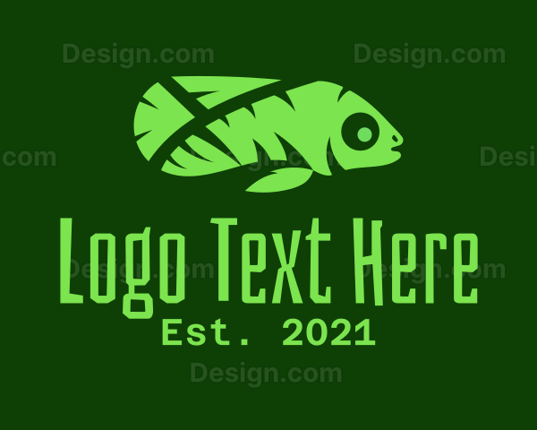 Green Tropical Fish Logo