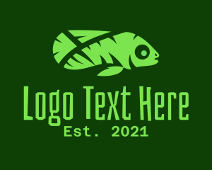 Green Tropical Fish logo