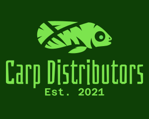 Green Tropical Fish logo design