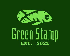 Green Tropical Fish logo design