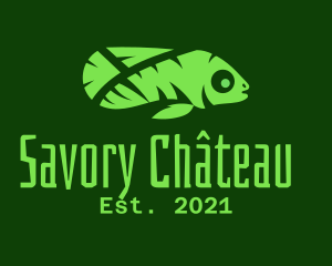 Green Tropical Fish logo design