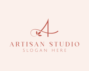 Flower Spa Letter A logo design