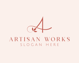 Flower Spa Letter A logo design