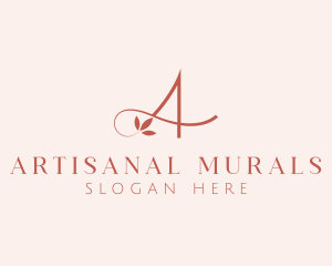 Flower Spa Letter A logo design