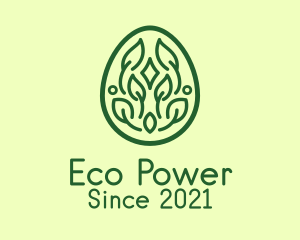 Green Organic Egg  logo design