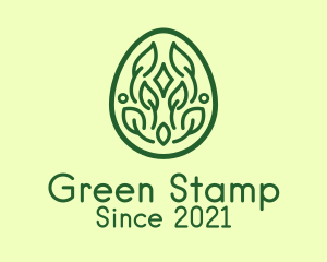 Green Organic Egg  logo design