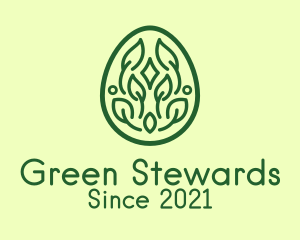 Green Organic Egg  logo design