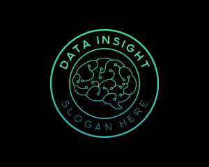 Brain Data Circuit Innovations logo design