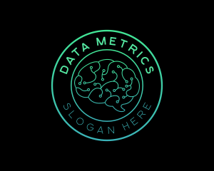 Brain Data Circuit Innovations logo design