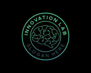 Brain Data Circuit Innovations logo design