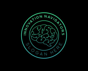 Brain Data Circuit Innovations logo design