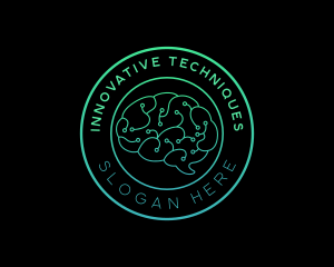 Brain Data Circuit Innovations logo design