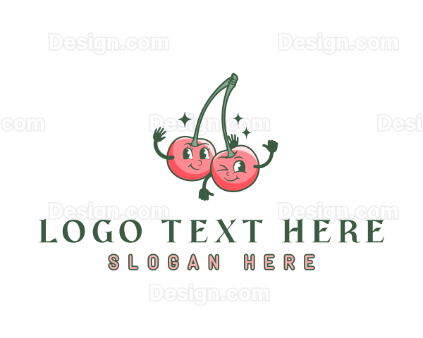 Fruit Cherry Juice Logo