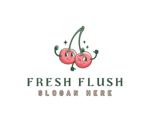 Fruit Cherry Juice logo design