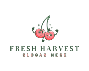 Fruit Cherry Juice logo design