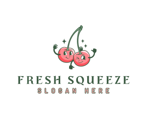 Fruit Cherry Juice logo design