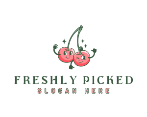 Fruit Cherry Juice logo design