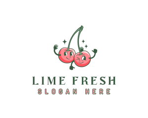 Fruit Cherry Juice logo design