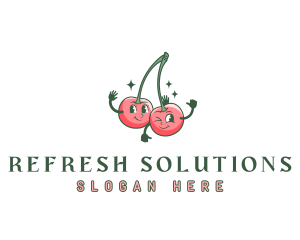 Fruit Cherry Juice logo design