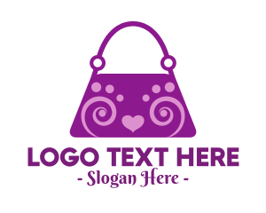 Handbag - Fancy Purple Bag logo design