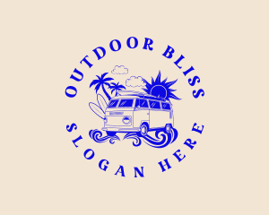 Hippie Beach Van logo design